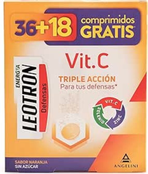 Leotron Vitamina C 36+18 Comprimidos efervescentes (Sabor naranja)