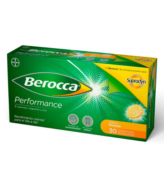 Berocca Performance Sabor Naranja 30 Comprimidos Efervescentes