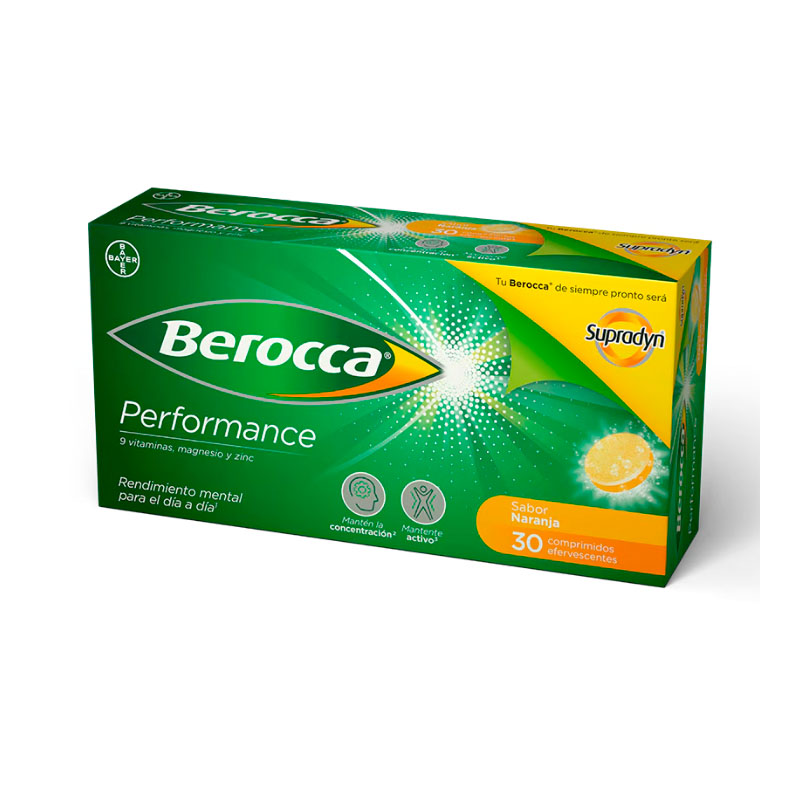 Berocca Performance Sabor Naranja 30 Comprimidos Efervescentes