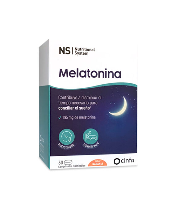 N+S NS Melatonina Sabor Naranja 30 Comprimidos masticables