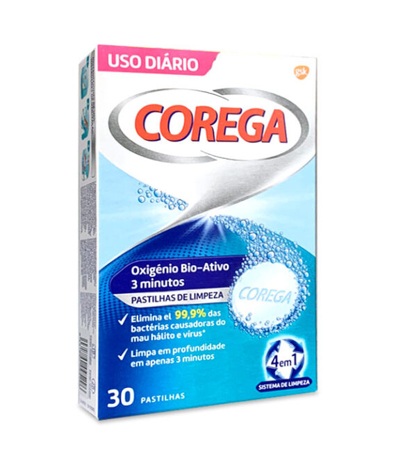 Corega Oxígeno Bio-Activo Efervescentes 30 Tabletas