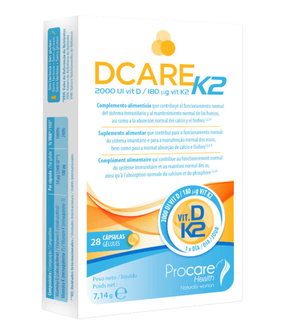 Dcare K2 Vitamina D3 28 perlas
