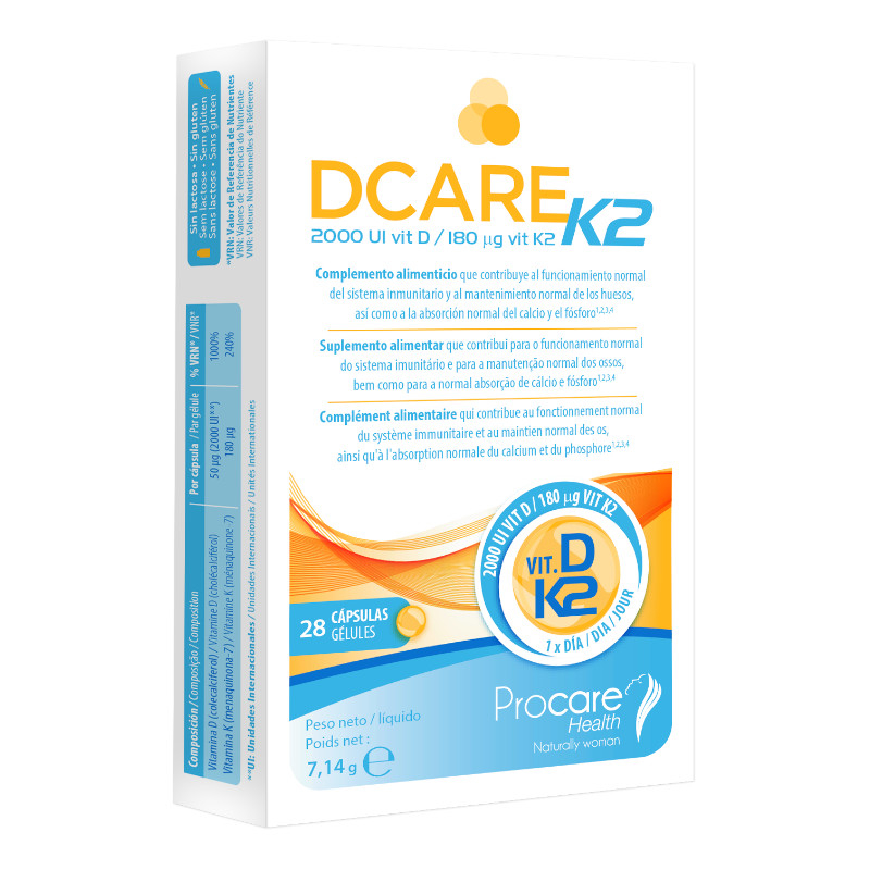 Dcare K2 Vitamina D3 28 perlas