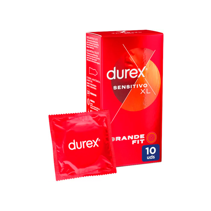 Durex Sensitivo Suave Preservativos XL 10 Unidades