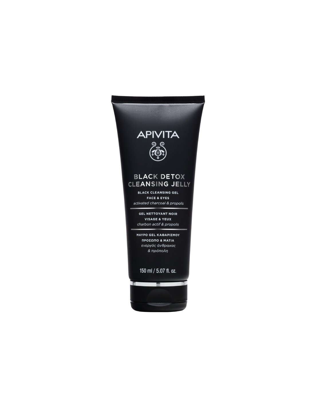 Apivita Gel Limpiador Black Detox 150ml - Rostro y Ojos