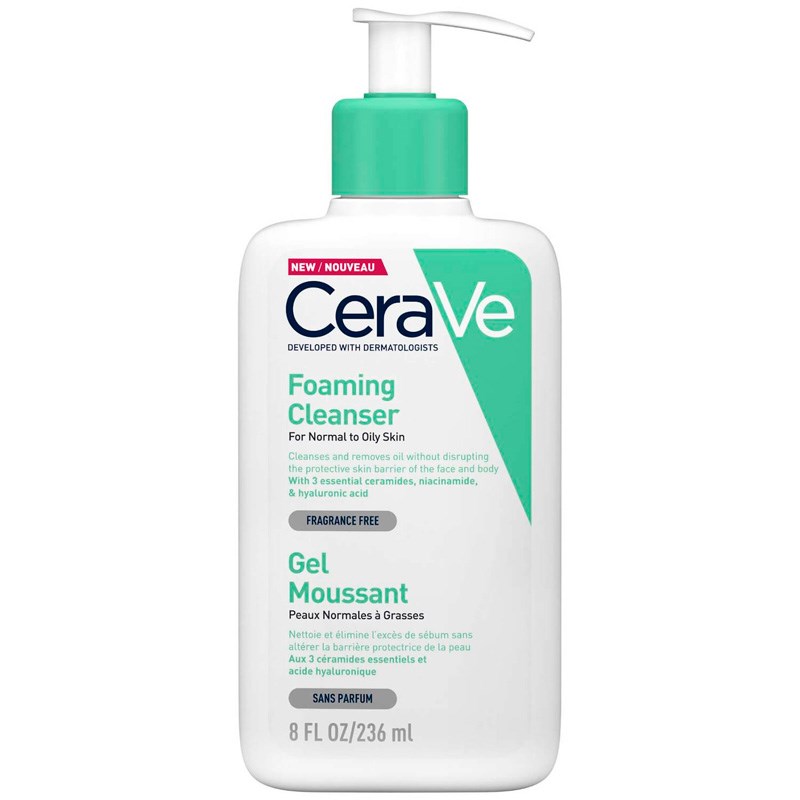 CERAVE GEL LIMPIADOR ESPUMOSO 236 ML