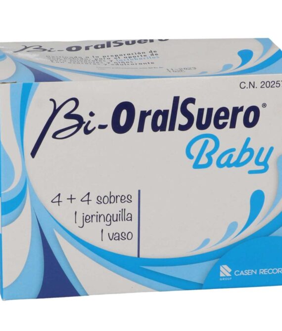 Bi-Oral Suero Baby (4+4 sobres, 1 jeringuilla y 1 vaso)