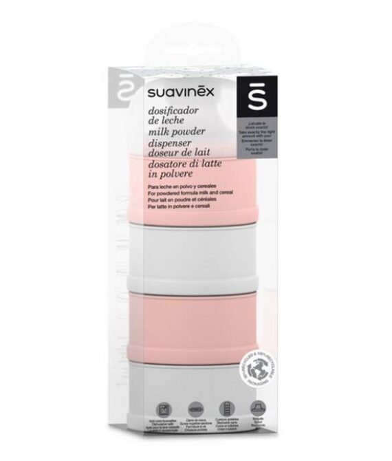 Suavinex Dosificador de Leche en Polvo 1 Unidad (Rosa y blanco)