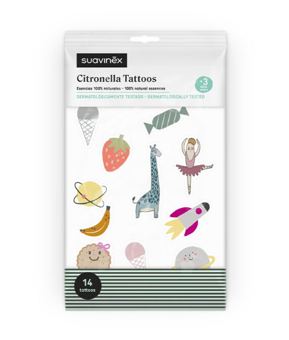 Suavinex Tatuajes Repelentes de Mosquitos con Citronela 14 Tatuajes