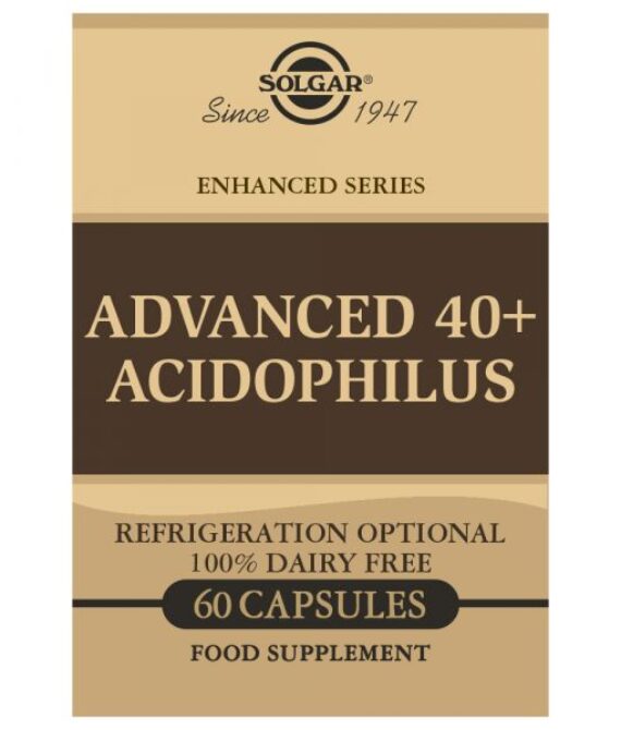 Solgar 40 Plus Acidophilus Avanzado 60 Cápsulas