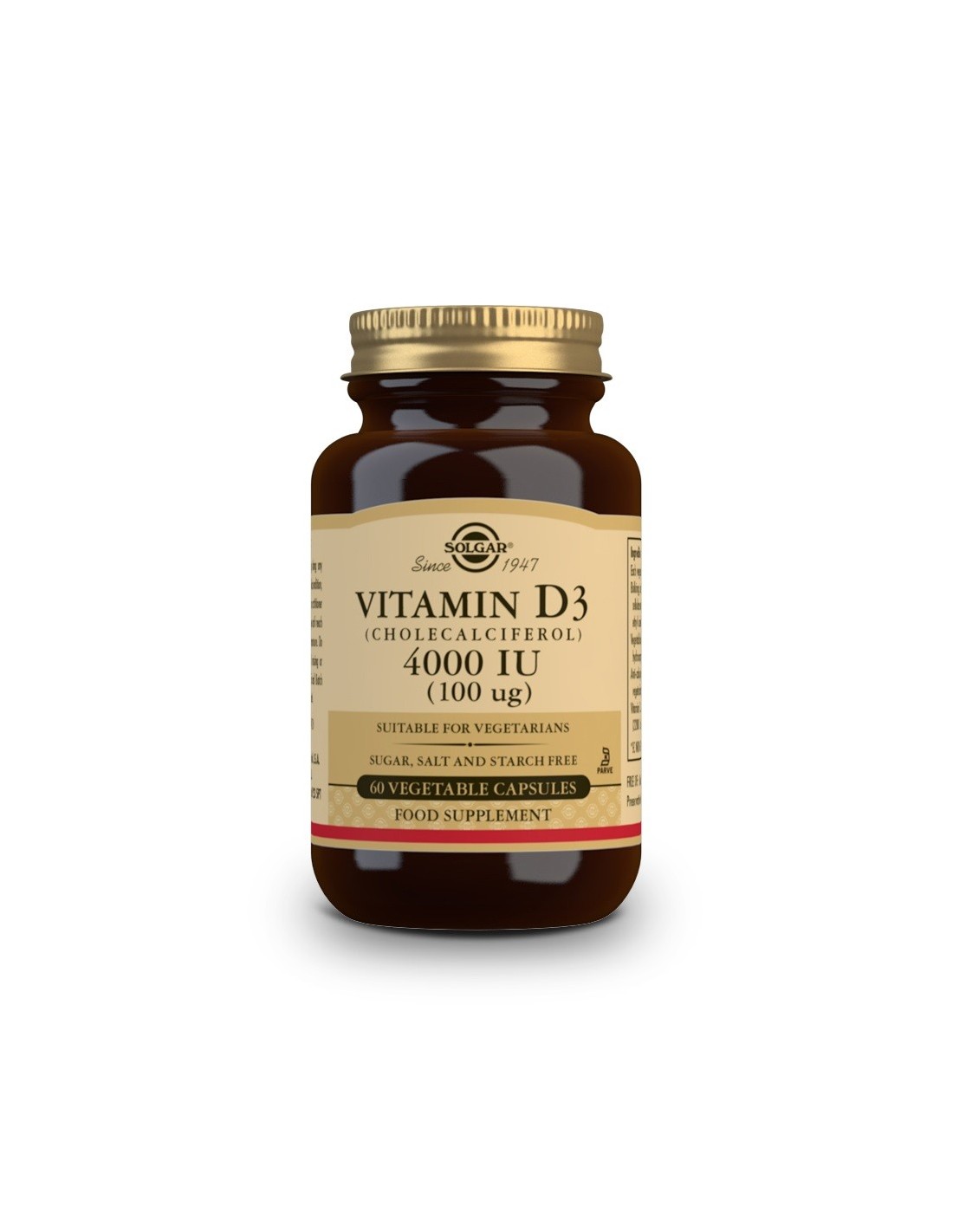 Solgar Vitamina D3 4000 UI 60 Cápsulas