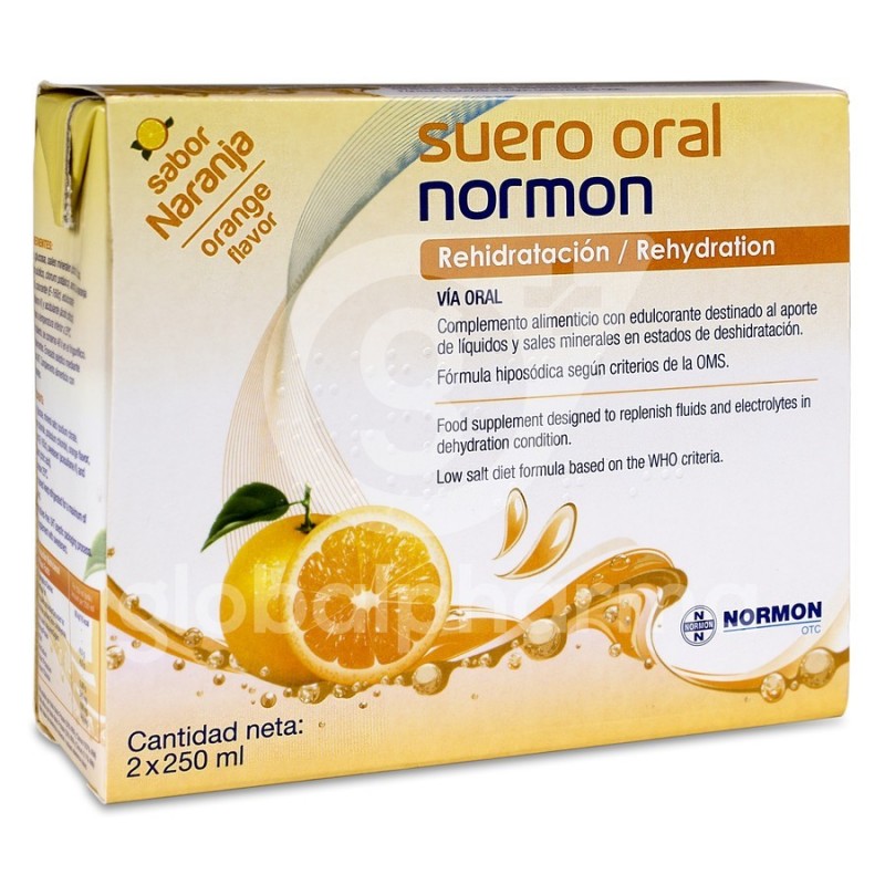 Normon Suero Oral Naranja 2 Unidades x 250ml