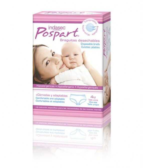 Indasec Braga Desechable Indasec Pospart Talla Unica 4 Unidades
