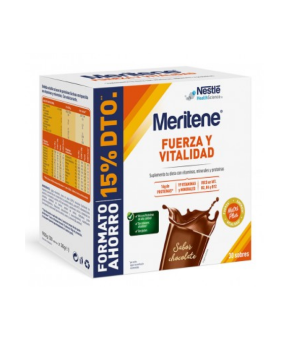 Meritene Fuerza y Vitalidad Chocolate 30 Sobres