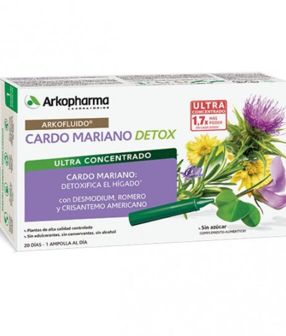 Arkofluido Cardo Mariano Detox 20 ampollas 15ml
